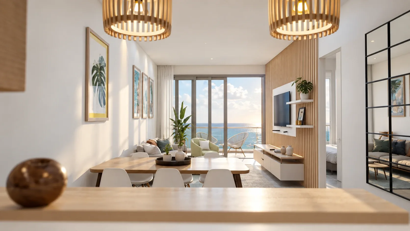 CORALINA — Comedor con vista al mar